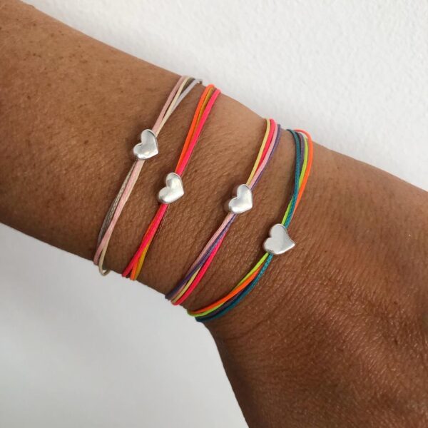 Braccialetto Mini Rainbow Cuore , Stella o Letterina